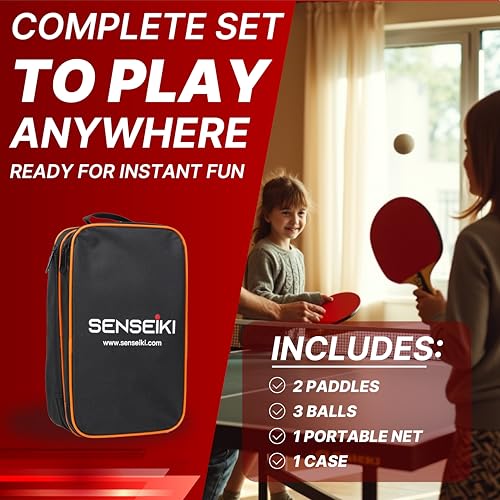 Ping Pong Paddles - High-Performance Set with Premium Table Tennis Rackets, 3-Star Ping Pong Balls, Compact Storage Case | Table Tennis Set
