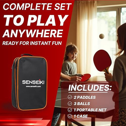 Ping Pong Paddles - High-Performance Set with Premium Table Tennis Rackets, 3-Star Ping Pong Balls, Compact Storage Case | Table Tennis Set