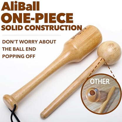 AliBall Baseball Glove Mallet - Quick Create Ball Shaped Pocket for Softball Glove - One Piece Solid Construction for Breaking in Glove