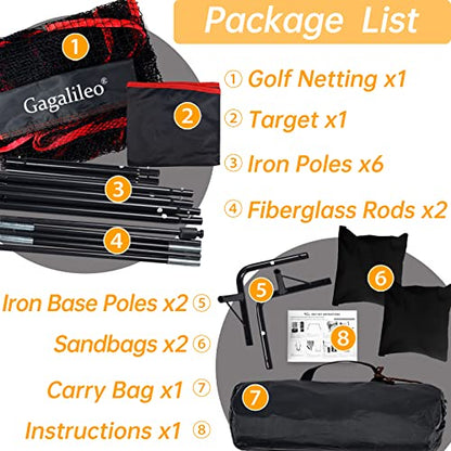 Gagalileo Football Kicking Cage for Quarterback - Passing&Punting Practice in Backyard Park Field Drills with Carrying Bag