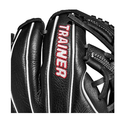 Wilson Trainer Baseball Gloves - Black/Red - style: Infield