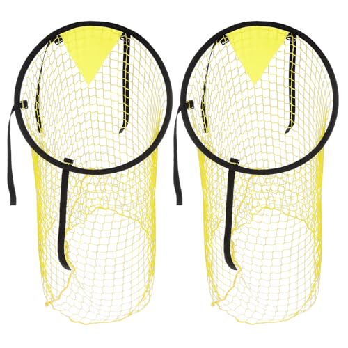 Soccer Target Net 2 Pcs, Polyester Sports Training Nets for Football Practice, Ground Mountable Goal Post for Shooting Accuracy Drills and Fitness Exercises