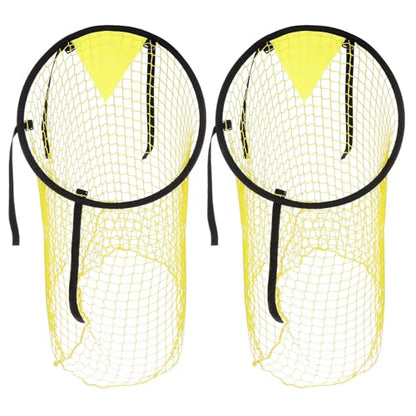 Soccer Target Net 2 Pcs, Polyester Sports Training Nets for Football Practice, Ground Mountable Goal Post for Shooting Accuracy Drills and Fitness Exercises