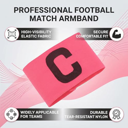 Soccer Captain Armband,Flexible Adjustable scalable Design,Sports Team Armband,Elasticated for Captains in Matches,practices,tournaments