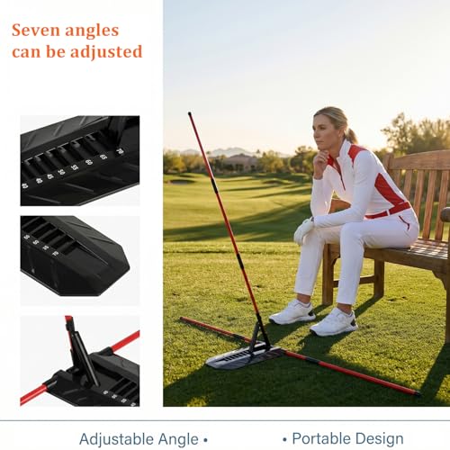 WIGERLON Premium Golf Alignment Stick Holder - Blue Brick Golf Swing Path Trainer & Alignment Tool,Swing Trainer Practice Teaching Aid Driving Range for Aiming, Putting, Swing