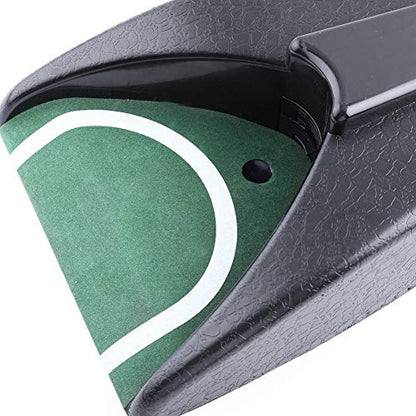 Keenso Golf Putting Mat, Auto Returning Golf Cup, Simulated Green Golf Mat, Indoor Training Practice Aid for Home, Gym, Office