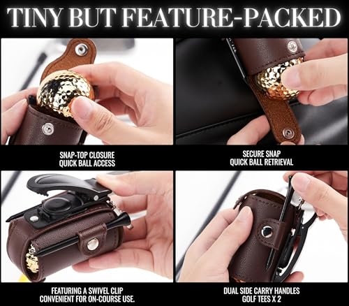 Sasquatch Gifts for Men Golf Ball & Tee Holder with 2 Balls and 2 Tees - Sasquatch Bigfoot Golf Gifts Accessories for Men
