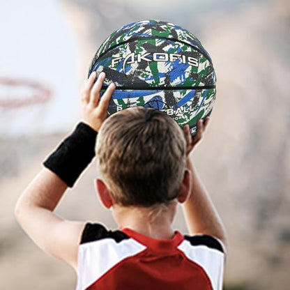 Kids Youth Basketball Size 3/4/5 (22''/25.5"/27.5") Premium Rubber Basketball for Boys Girls Age 3-14 Indoor Outdoor Pool Play (Gift for Children)