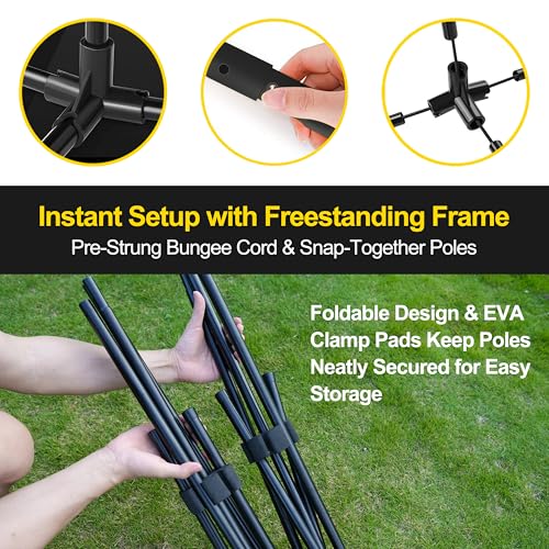 3-in-1 Portable Badminton, Volleyball & Pickleball Net Set for Adults, Adjustable Height 34"–7 ft for Backyards or Beach, Outdoor Sports Combo with Carry Bag, Rackets, Paddles & Balls - style: 10 ft wide Half Court Net
