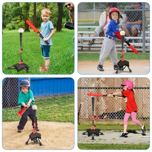 BaseGoal Baseball Tee for Kids,Youth Stand Set,Teeball Set,Youth Baseball,Softball Batting Tee Set,Easy Adjustable Height - style: Kids Baseball Tee-A