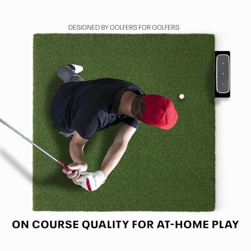 SkyTrak Golf Hitting Mat - 5' x 5' | Premium Feel, Realistic Turf, and Ultimate Stability