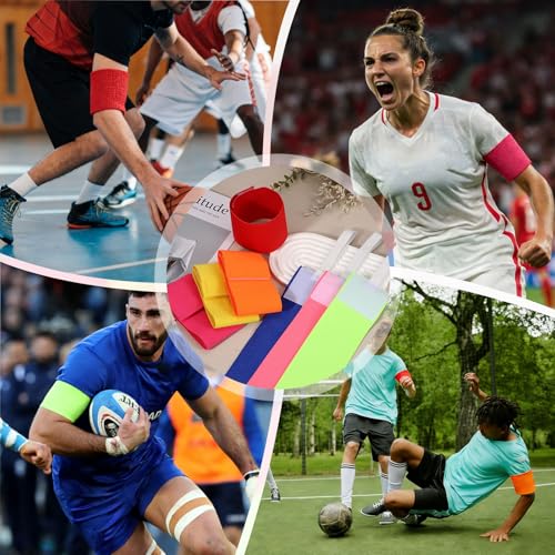 Captain Armbands, Adjustable Leader Arm Bands for Soccer Elastic Team Sport Arm Band-Fitting for Football/Volleyball/Rugby - color: Blue
