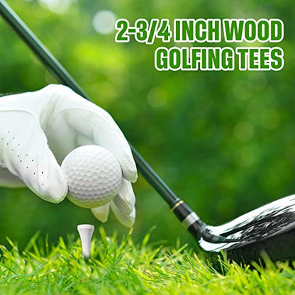 Mudder Golf Tees Bulk Wooden Bamboo Golf Tees Multicolor Wood for Men Balls Accessories
