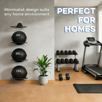 4 PCS Medicine Ball Holder Wall Mount, Slam Ball Rack & Wall Ball Holder, Heavy Duty Med Ball Rack for Home Gym Fitness Storage