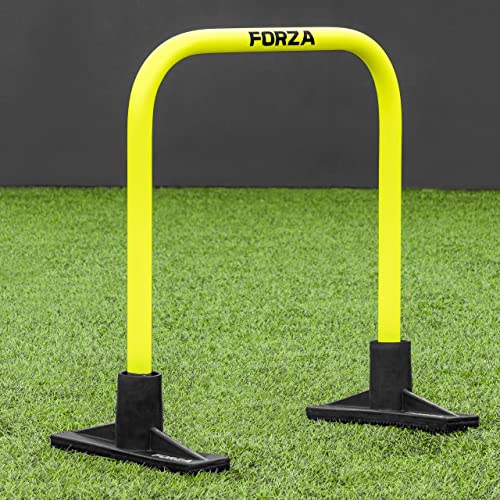 FORZA Pro Soccer Passing Arcs | Set of 4 Elite-Level Soccer Targets to Enhance Passing Techniques & Accuracy - Optional Carry Bag & Bases - color: Yellow, size: With Bases