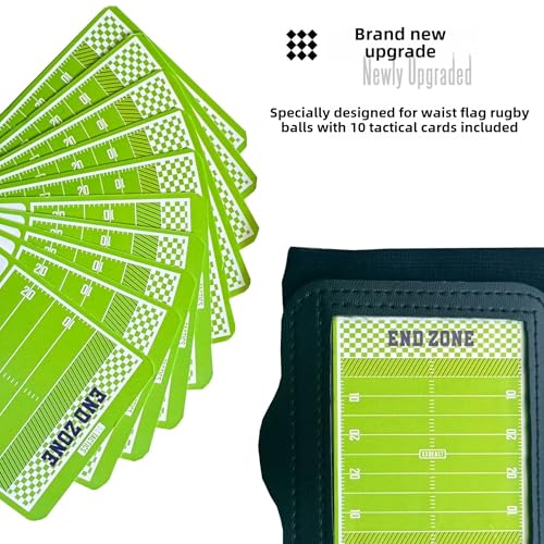Football Wristbands, Quarterback (QB) Play Wristbands for Plays, Playbook Wristband for Signs - 1Packs (Black) Give Away Ten Tactical Cards as a Gift (8, Adult (12+ Years))
