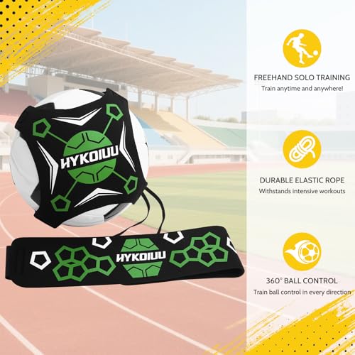 Soccer Trainer, Football Solo Practice Training Equipment Soccer Kick Juggling Trainer Improve Ball Control, Passing and Shooting Skills for Kids Adults Soccers Gear - color: Green