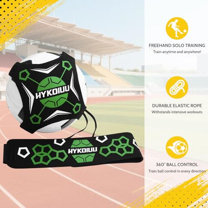 Soccer Trainer, Football Solo Practice Training Equipment Soccer Kick Juggling Trainer Improve Ball Control, Passing and Shooting Skills for Kids Adults Soccers Gear - color: Green