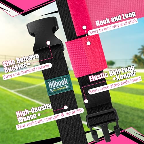 Flag Football Belts, 14 Player Flag Football Set with 42 Flags for Kids Youth and Adults Training Equipment