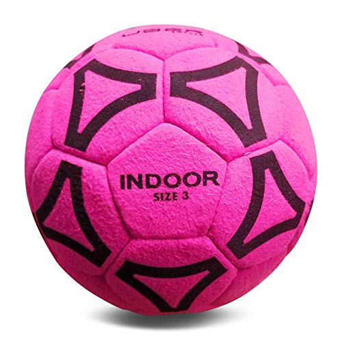 Rugged Soccer Indoor Felt Ball (Pink, Size 3) - color: Pink, size: 3