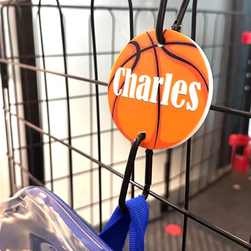 ubmpj Custom Baseball Bag Hook for Fence Personalized Baseball Backpack Clip with Name Photo for Hanging Soccer Tennis Basketball Football Softball Players Athletes
