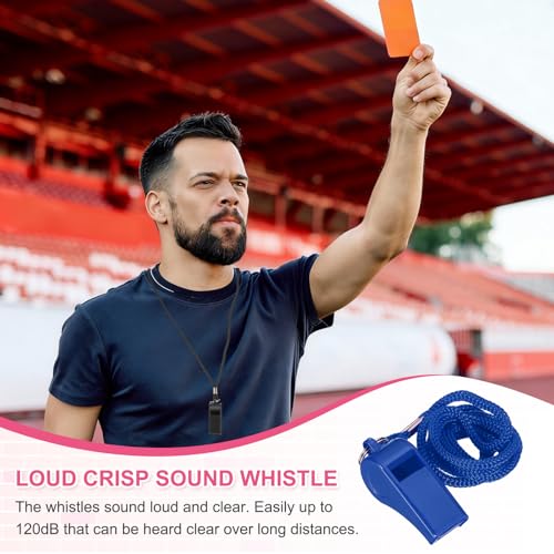 Whistles with Lanyard, Training Sports -Fitting for (Coaches/Referee/Outsides/Team Events) - color: Blue,Green,Orange