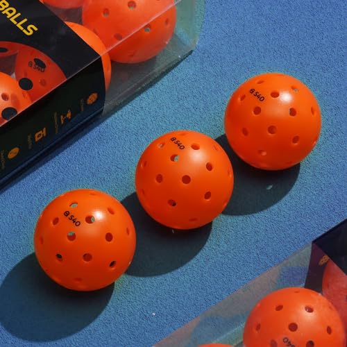 A11N S40 Outdoor Pickleball Balls- USA Pickleball Approved for Tournament Play, 3/6/12/50-Pack, Neon Green/Fuchsia/Tangerine - color: Tangerine, style: 12 Packs