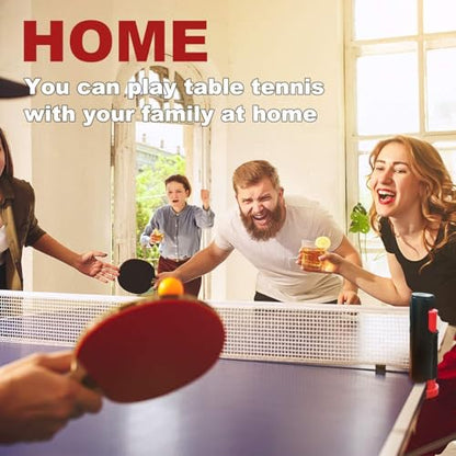 Sportout Retractable Ping Pong Net – 72-Inch Table Tennis Net with Secure Clamps | Portable Design for Universal Table Compatibility - color: Black
