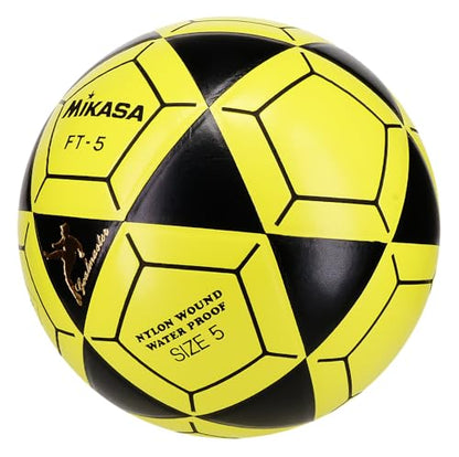 Mikasa FT5A-BKY-BK Goal Master Soccer Ball, Black/Yellow, Size 5(FIFA Quality/Foot Volleyball)
