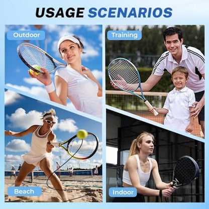 IBHOO Tennis Ball Training Baseboard, Tennis Practice Rebounder, Portable Tennis Trainer for Self Training, Anti Skid Treatment at the Bottom, for Backyard Home - color: Blue