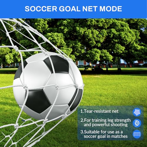 FAHKNS Three Modes of Soccer Goal, Target Net and Rebound Net(6x4FT), Precision Training, Tear-Resistant, Corner Kick Training, Suitable for Children and Teenagers Control