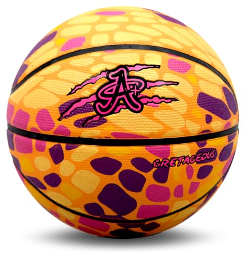 Official A Plus Basketball, Men/Women/Youth/Toddler. Rubber High Bounce Dinasaur Theme. Mini, Size 5, Size 6, & Size 7