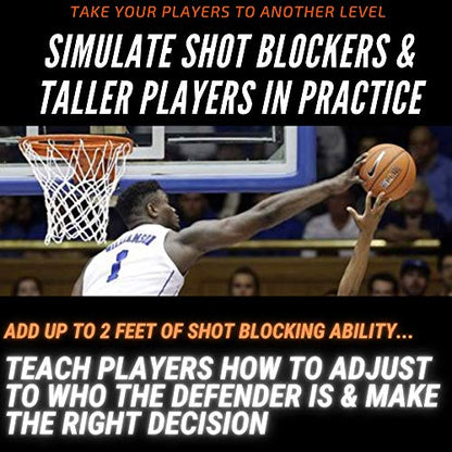 HOOPSKING Defender Extender Basketball Training Pads - Volleyball Blocking Drills - Football Quarterback Pass Rush Distractor - Makes Players Learn to Handle Taller, Faster, & More Athletic Opponents