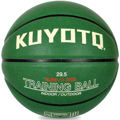 KUYOTQ 3lbs/2.2lbs Weighted Heavy Basketball 29.5/28.5" Training Size 7/6 Outdoor Basketball Equipment for Improving Ball Handling Dribbling Passing and Rebounding Skill(deflated)