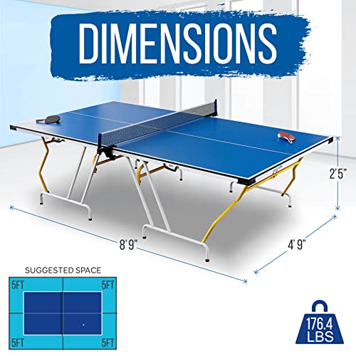 SereneLife 4in1 Multi Game Table, 48” Sports Arcade with Accessories, Ping Pong, Air Hockey, Pool Billiards, Soccer Foosball All in One, for Indoor and Outdoor, Family, Kids and Adults