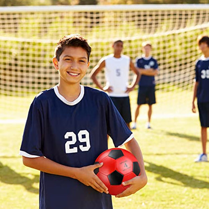 HyDren 4 Pcs Soccer Ball with Pump Official Size 4/5 Deflated Soccer Balls Bulk for Outdoor Indoor Practice Training Sport Gift for Kid Teen Youth Adult Back to School - size: Size 5, style: Modern