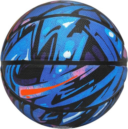 AND1 Chaos Basketball: Official Regulation (29.5 inches) Rubber - Deep Channel Construction Streetball, Made for Indoor Outdoor Basketball Games - color: Blue Space