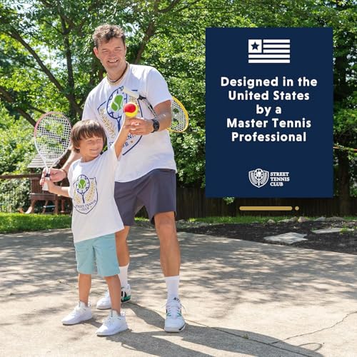 Kids Tennis Racket with Training Videos – Aluminum Youth Tennis Racket with Neoprene Handle for Children Age 5-12 – Learn Faster and Play Better by Street Tennis Club - color: Girls, size: 19