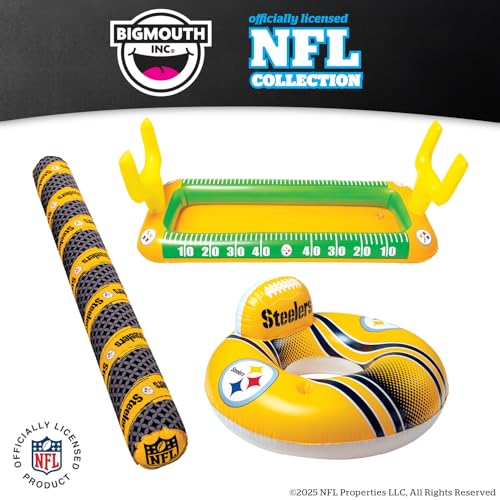 BigMouth 18” Inflatable Pool Football Officially Licensed NFL Fan Gear Merchandise Beach Ball Games for Adults and Teens - style: Pittsburgh Steelers