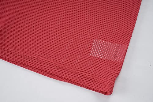12 Pack（1-12） Numbered Pinnies/Soccer Training Bibs/Basketball Jerseys for Kids,Youth and Adults - color: 1-12 Red, size: Medium