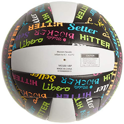 Molten Recreational Volleyball - color: Black/ Neon Colors