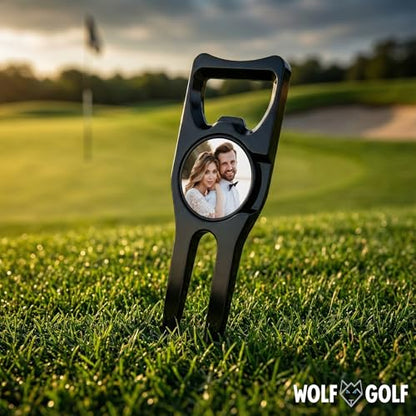 Wolf Golf Towels Custom Divot Repair Tool | 5-in-1 Premium Divot Tool with Ball Marker | Golf Gifts for Men & Women | Golf Accessories for Men & Women