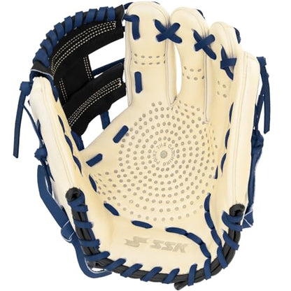 SSK Z5 Craftsman Infield Baseball Glove – 11.25” - 11.5” - 11.75” - 12” – Right & Left Hand Throw - color: Camel/Black/Navy, size: 11.5" - Right Hand Throw