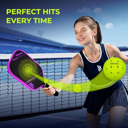 beesoul 3-Pack Premium Pickleball Balls, Outdoor 40-Hole Balls for Consistent Bounce, One-Piece Seamless Design, Built for All Skill Levels