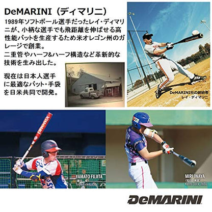 DeMARINI WBD24260 Baseball Bat, Firm, Soft, Softball Training - color: Black x Silver Logo, style: 89cm/645g average