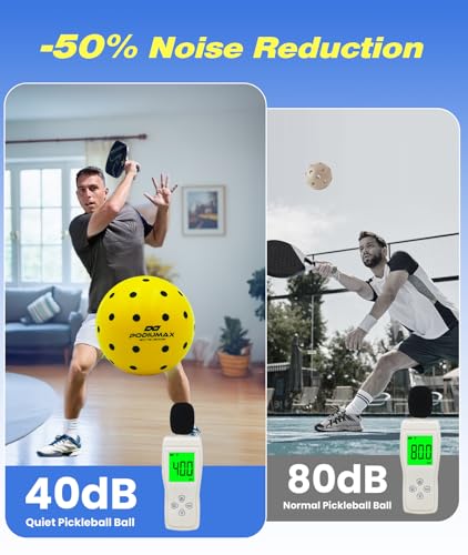 Indoor Pickleball Balls, 6 PCS Quiet Pickleballs, Foam Pickleball for Indoor & Outdoor Practice, Noise Reducing Soft Pickle Balls for All Ground Surfaces
