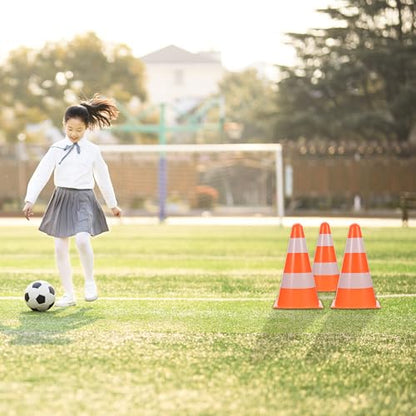 DOITOOL 9-inch Football Training Marker Cones 2pcs Orange Soccer Agility Mini Traffic Roadblock Buckets for Outdoor Practice and Coaching