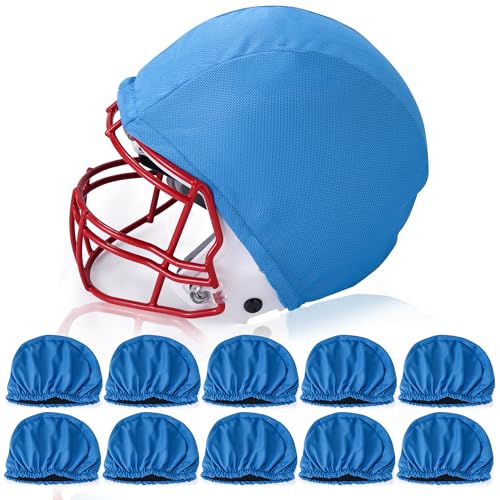 Football Helmet Covers Scrimmage Caps-Perfect for Football, Hockey, and Lacrosse Practice Sessions.The Fabric is Elastic& Bright Colors for Team Identification - color: Blue-12pcs