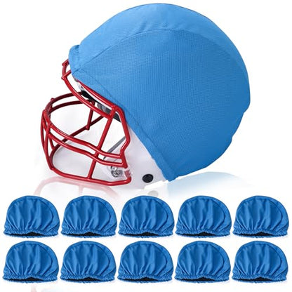 Football Helmet Covers Scrimmage Caps-Perfect for Football, Hockey, and Lacrosse Practice Sessions.The Fabric is Elastic& Bright Colors for Team Identification - color: Blue-12pcs