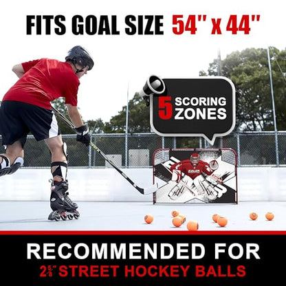 EALER Portable 54″ Steel Street & Ice Hockey Goal - HTG54 / Street Hockey Shooting Target - HTST20 - style: 54'' Shooting Target